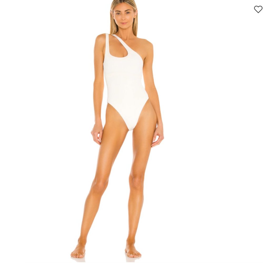 L*SPACE Cream Phoebe One Piece Bikini Swimsuit